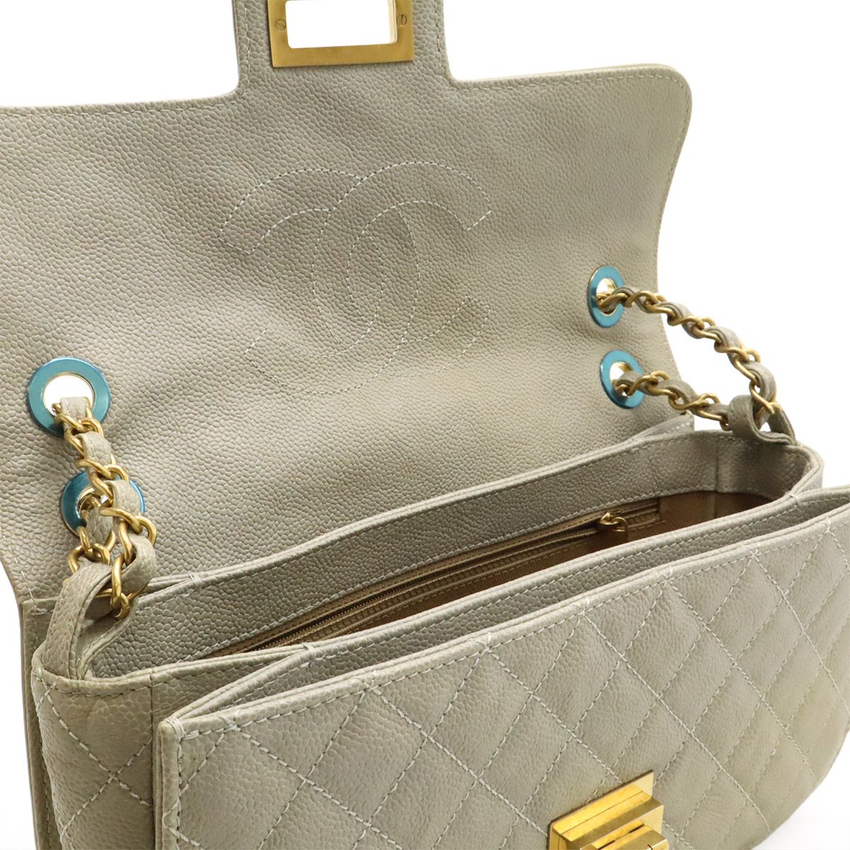 Chanel 255 Matelasse Chain Bag Shoulder Bag Shoulder Soft Caviar Skin Leather