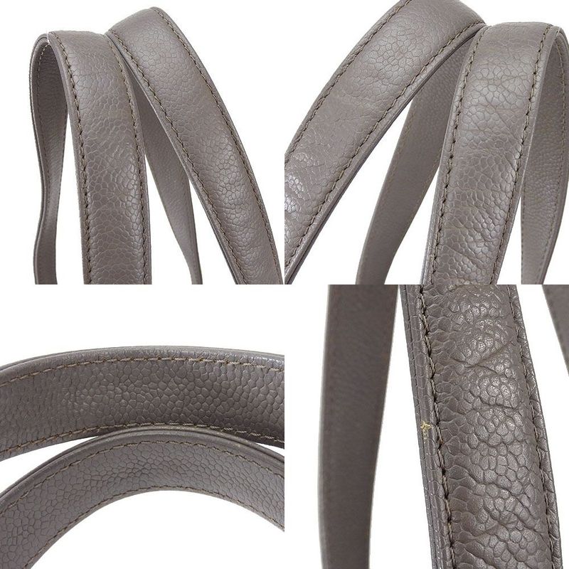 Chanel Tote Bag Chocobar 9th Soft Caviarskinleather Greyish Silver Hardware