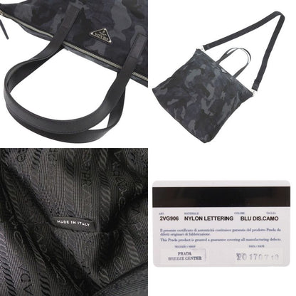 Prada 2WAY Camouflage Nylon Navy Tote Bag 1392 Prada