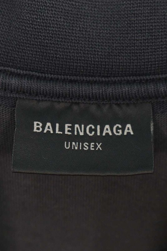 Balenciaga 25SS 818555 Trvk8 Layered Crash Cambane Logo Long Sleeve Cut And