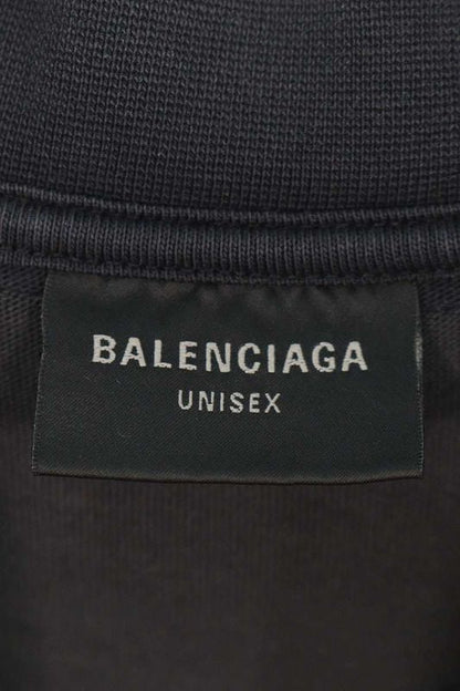 Balenciaga 25SS 818555 Trvk8 Layered Crash Cambane Logo Long Sleeve Cut And