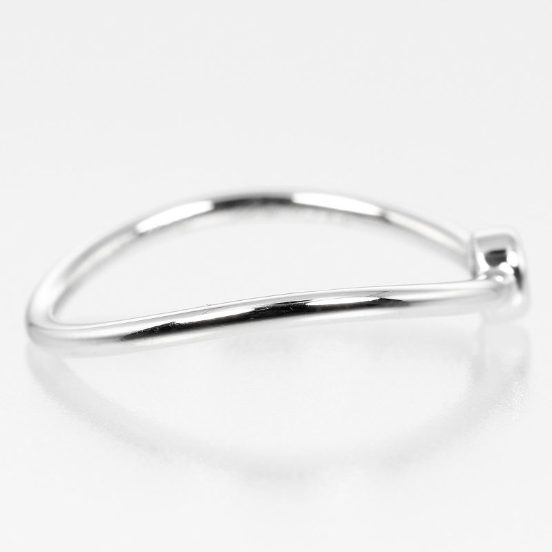 Tiffany & Co Wave Single Row Pt950platinum × Diamond #6 Ladies 1.4g Ring