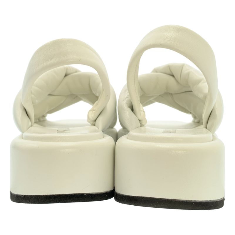 Prada Leather Platform Sandals - 36 1 2 - White - Women's