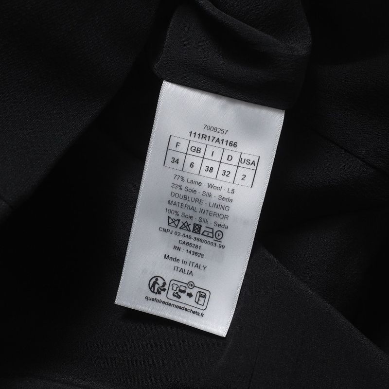 Christian DIOR Dress Size 38 CD Logo Button Sleeveless Dress Made In Italy