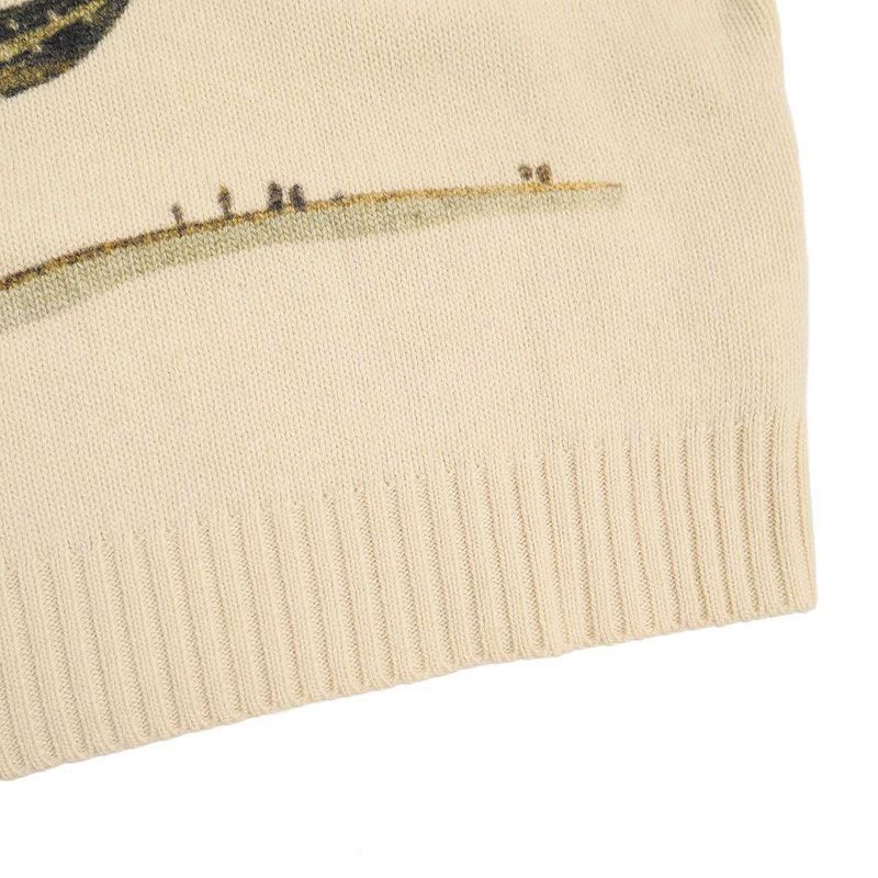 Loewe Animal Print Cropped Knit Sweater S800y14k34 Ecru XS