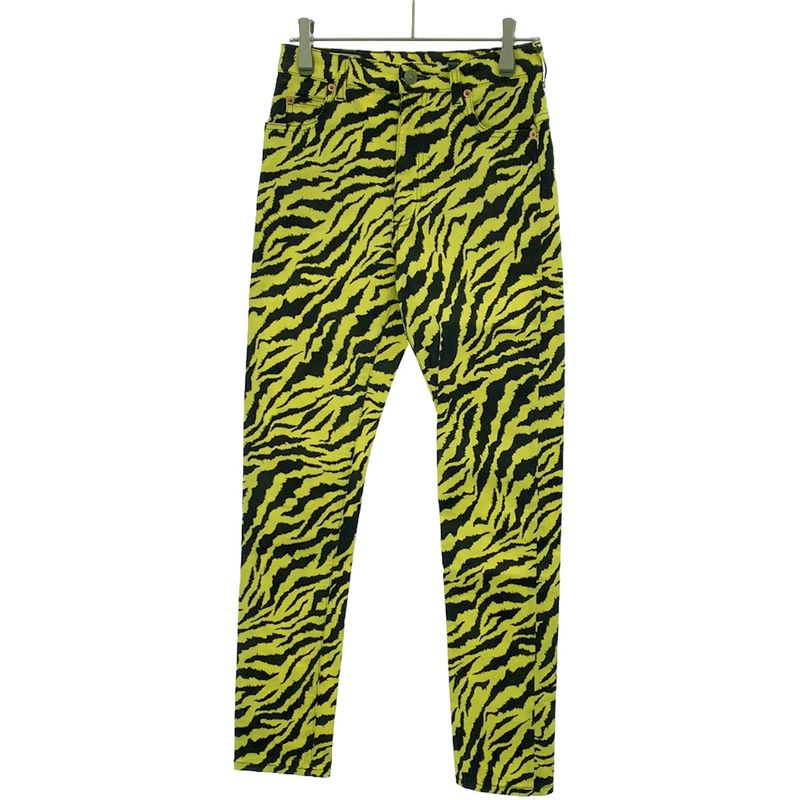 Gucci Zebra Print Skinny Denim Pants 502797 Yellow 24