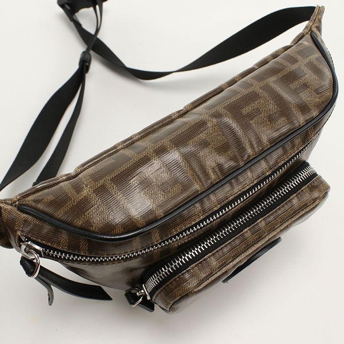 Fendi Belt Bag Zucca 7va446 Body Bag PVC Unisex