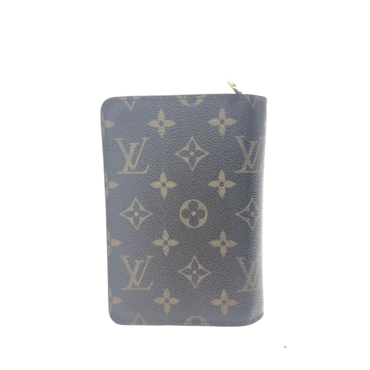 Louis Vuitton Women's Bifold Wallet Monogram Porte Papier Zip M61207 Brown