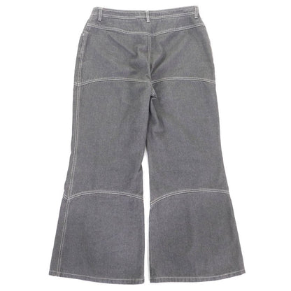 CHANEL Vintage 01P P17693 100% Cotton Coco Mark Rhinestone Coco Button Denim