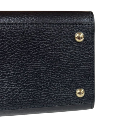 Gucci Outlet Interlocking G Soho Shoulder Bag Leather 607722 Black Ladies Gucci