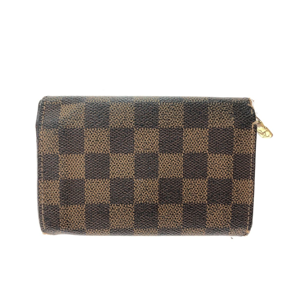 Louis Vuitton Women's Bifold Wallet Damier Ebene Portomone Bier Tresor N61730