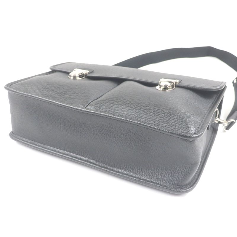 Louis Vuitton M32622 Taiga Anton LV Logo Embossed Briefcase Shoulder Bag