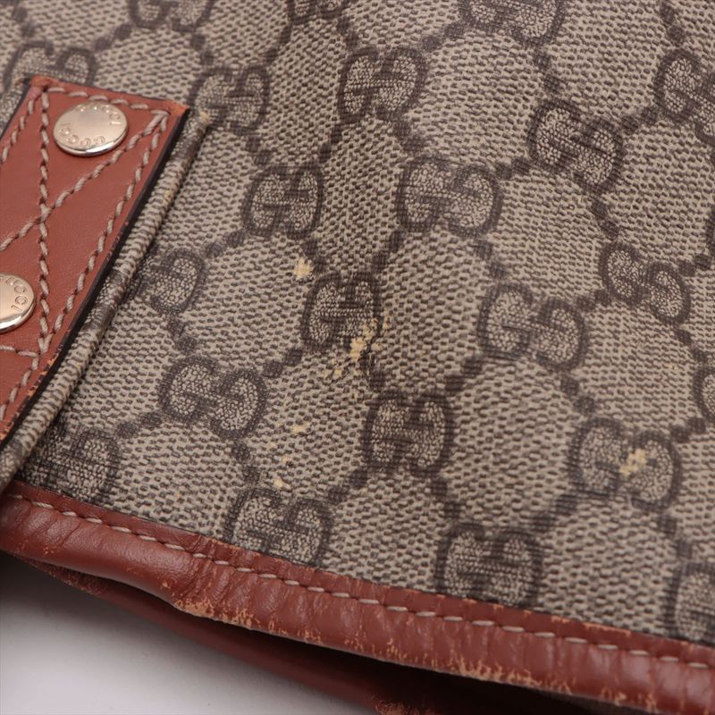 Gucci GG Supreme Tote Bag 211134 Unisex Brown Made In Italy