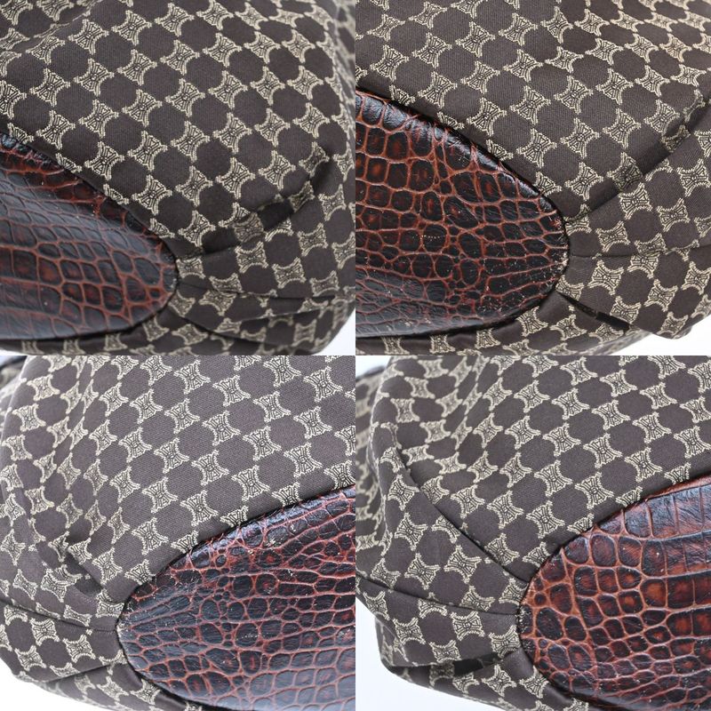 Celine Hand Shoulder Bag 2way Macadam Brown 62ka955