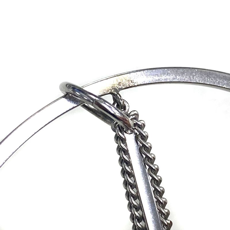 Celine 22ss Circle Cross Long Necklace Silver