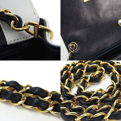 Chanel Chain Shoulder Bag Crossbody Mademoiselle 2nd Lambskinleather Leather