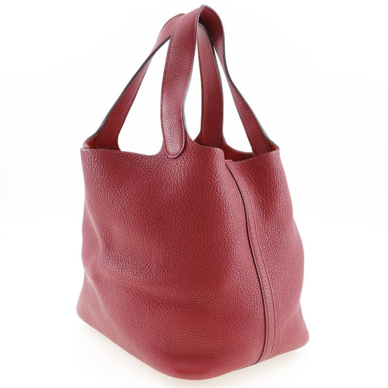 Hermes Picotin Lock MM Taurillon Clemence Red D Ladies Handbag