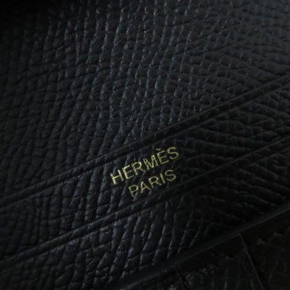Hermes Bearn Compact Gold Hardware Vaux Epson Bifold Wallet Black With W
