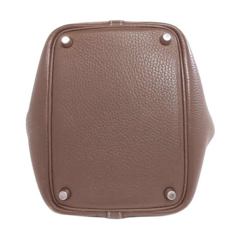 Hermes Picotin Lock PM Etape Silver Hardware Handbag Taurillon Women