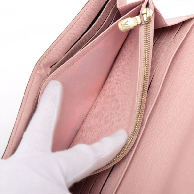 Louis Vuitton Monogram Portefeuille-sarah Long Wallet M62235 Brown × Rose
