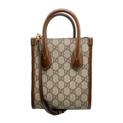 Gucci Handbag Shoulder Bag With Interlocking G Mini Tote Bag 671623 GG Supreme