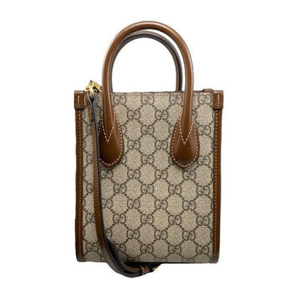 Gucci Handbag Shoulder Bag with Interlocking G Mini Tote Bag 671623 GG Supreme