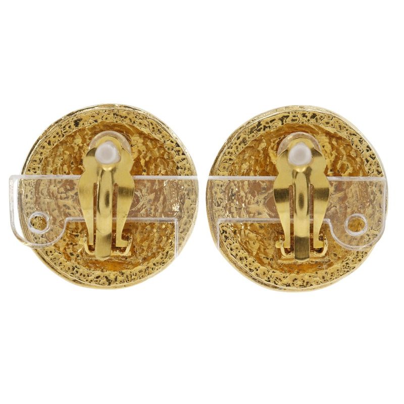 Chanel COCO MARK 31 RUE Cambon Vintage Gold Plated Ladies 26.0g Earrings