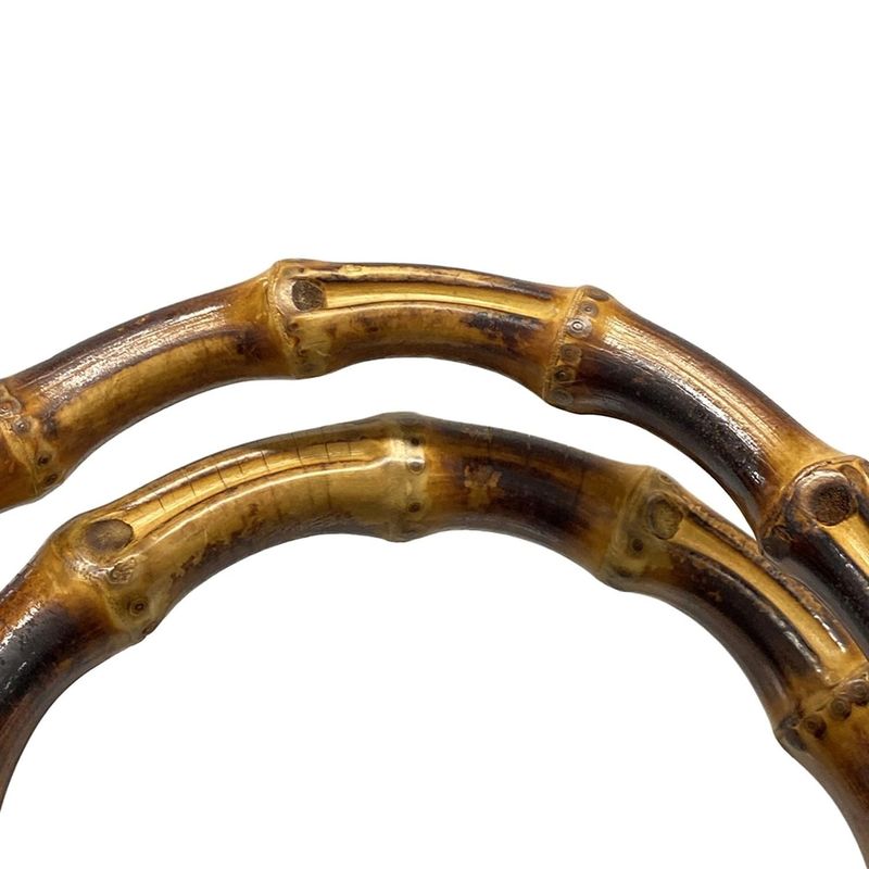 Gucci Bamboo Shopper Tote Bag 323660 Black And Brown Leather