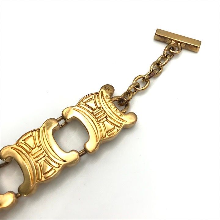 Celine Macadam Triomphe Gold Bracelet Small Items