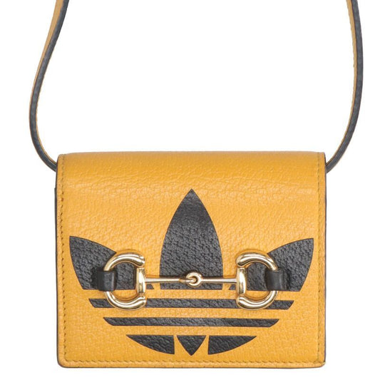 Gucci X Adidas 702248 Horsebit Shoulder Strap Wallet For Men