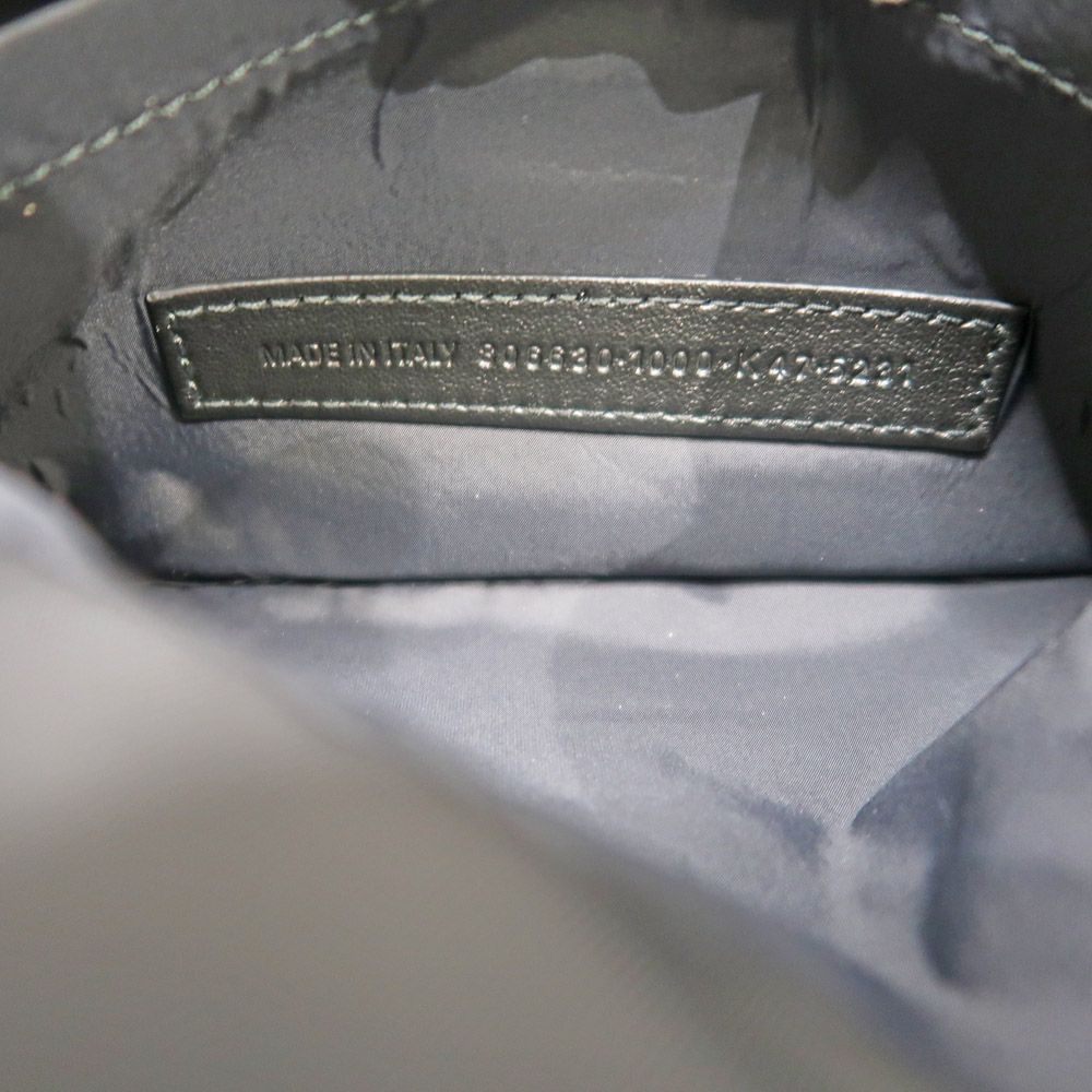 Balenciaga Monaco Flap Messenger Nylon Shoulder Bag Black
