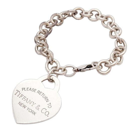 Tiffany & Co Bracelet Return To Heart Silver 925 Ladies