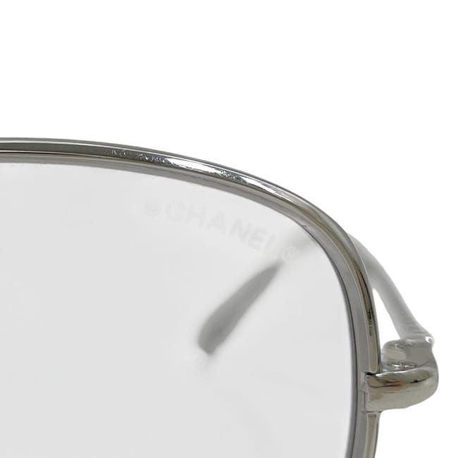 Chanel Sunglasses Silver 2182s Excellent Condition Metal Used Chanel