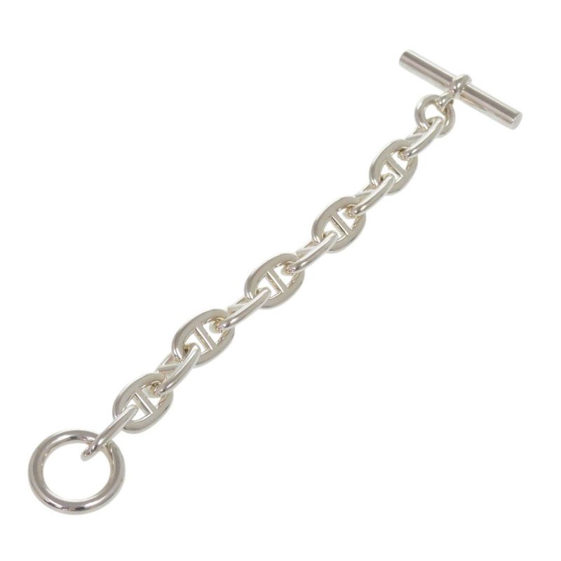 Hermes Chaine D'ancre TGM 11 Frames Silver 925 Bracelet 1502 Hermes