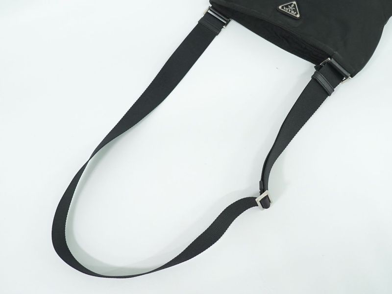 Authentic Prada Nylon Shoulder Bag Pochette Black Bag Pre-owned [follow-up