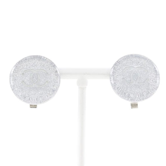 Chanel Coco Mark Plastic Silver 00A Ladies 5.8g Earring