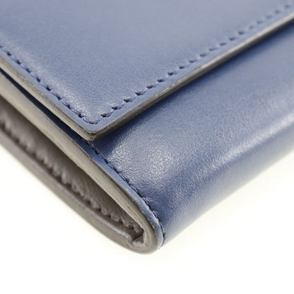 Fendi Peekaboo 8m0377 Calf Navy Women's Long Wallet