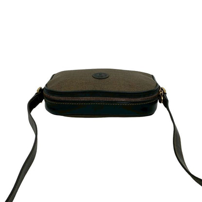 Fendi Vintage FF Logo Motif Leather Mini Shoulder Bag Pochette Sacoche Brown