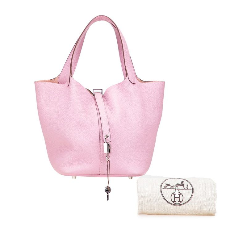 Hermes Picotin Lock MM Mauve Sylvestre Taurillon Clemence Ladies Hermes