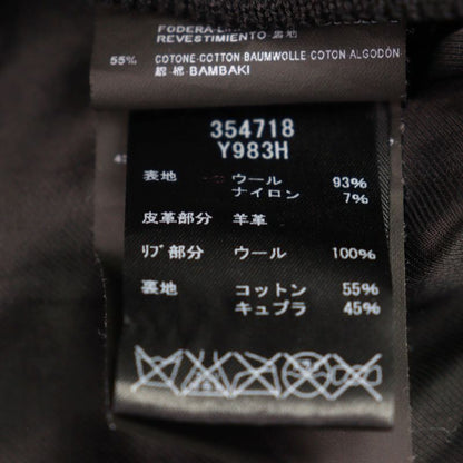 Saint Laurent Paris 354718 Editon Wool Blend Teddy Jacket Blouson With Leather