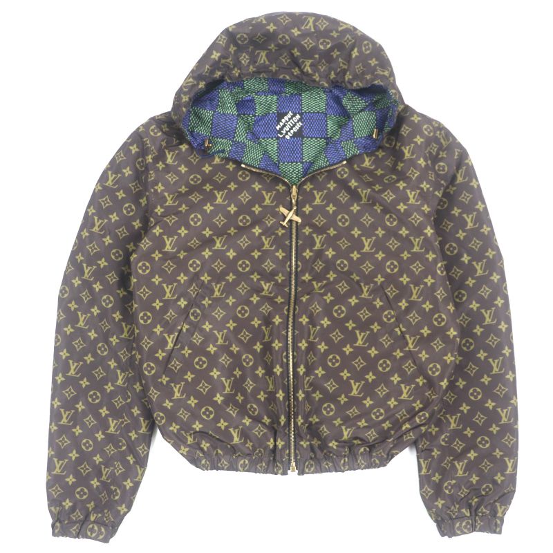  Louis Vuitton 2025 1ahbiu Monogram Damier Reversible Double Zip-up Windbreaker