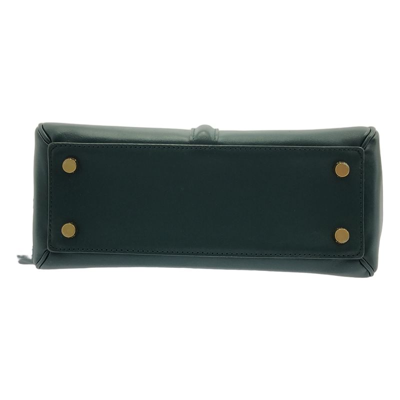 Celine - 16 Caisse Bouzas Small Leather Shoulder Bag - Green - Women's