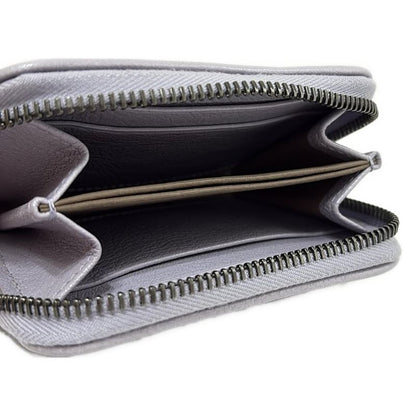 Bottega Veneta Coin Case Intrecciato Light Purple Round Zipper Leather