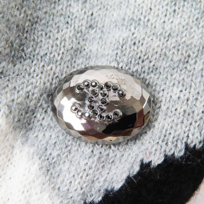 CHANEL P71459 100% Cashmere With Coco Mark Plate Coco Mark Diamond Pattern