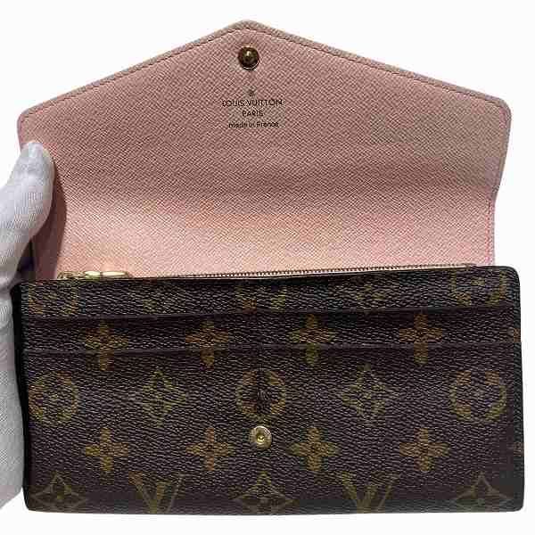 Louis Vuitton Monogram Portefeuille Sarah M62235 Rose Ballerine Long Wallet