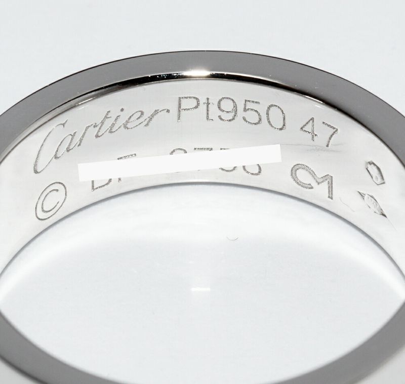 Cartier Ring Pt950 Love Ring Width 55mm (022in) B40849