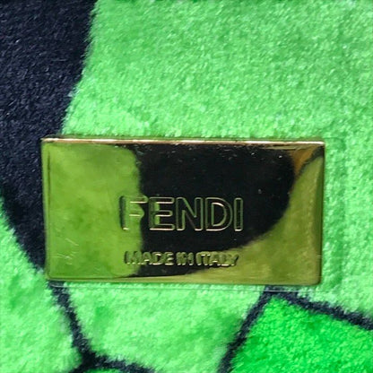 Fendi Items Peekaboo Click Velvet 2-Way Chain Shoulder Bag Green