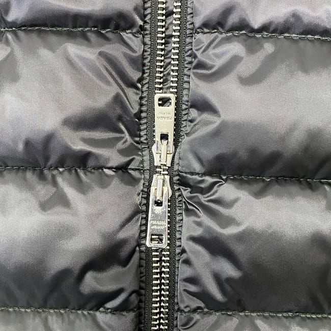 Prada Down Jacket Ec21438 Khaki Green Tessuto