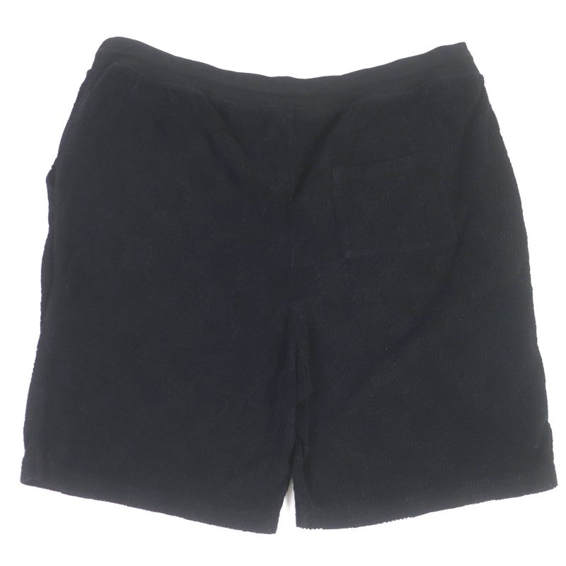Louis Vuitton 24AW 1afrbr Damier French Terry Cotton Shorts Black 5L Made In