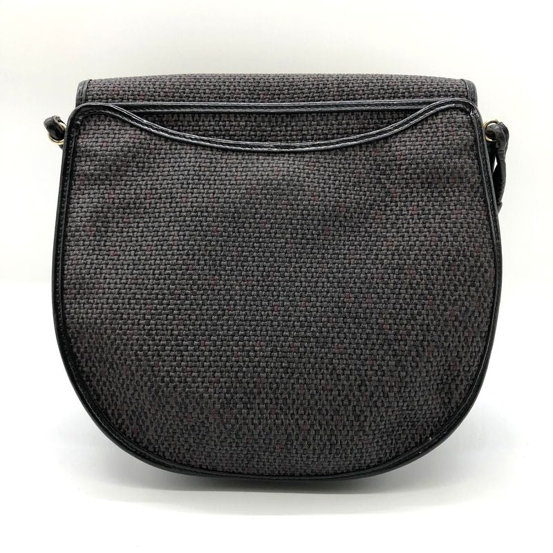 Saint Laurent Shoulder Bag Vintage Gray Pvc×leather Women Men